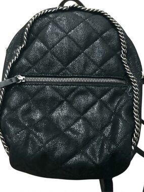 Stella McCartney Mini Quilted Falabella Backpack Black Chain Vegan Leather